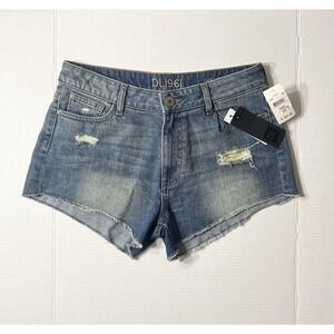 NWT DL1961 Jean Shorts Size 29 Ivy High Rise Fit Western Distressed‎ Cowgirl